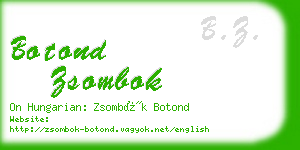 botond zsombok business card